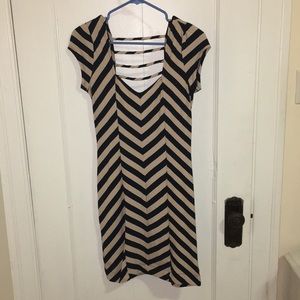 Black and Tan striped dress